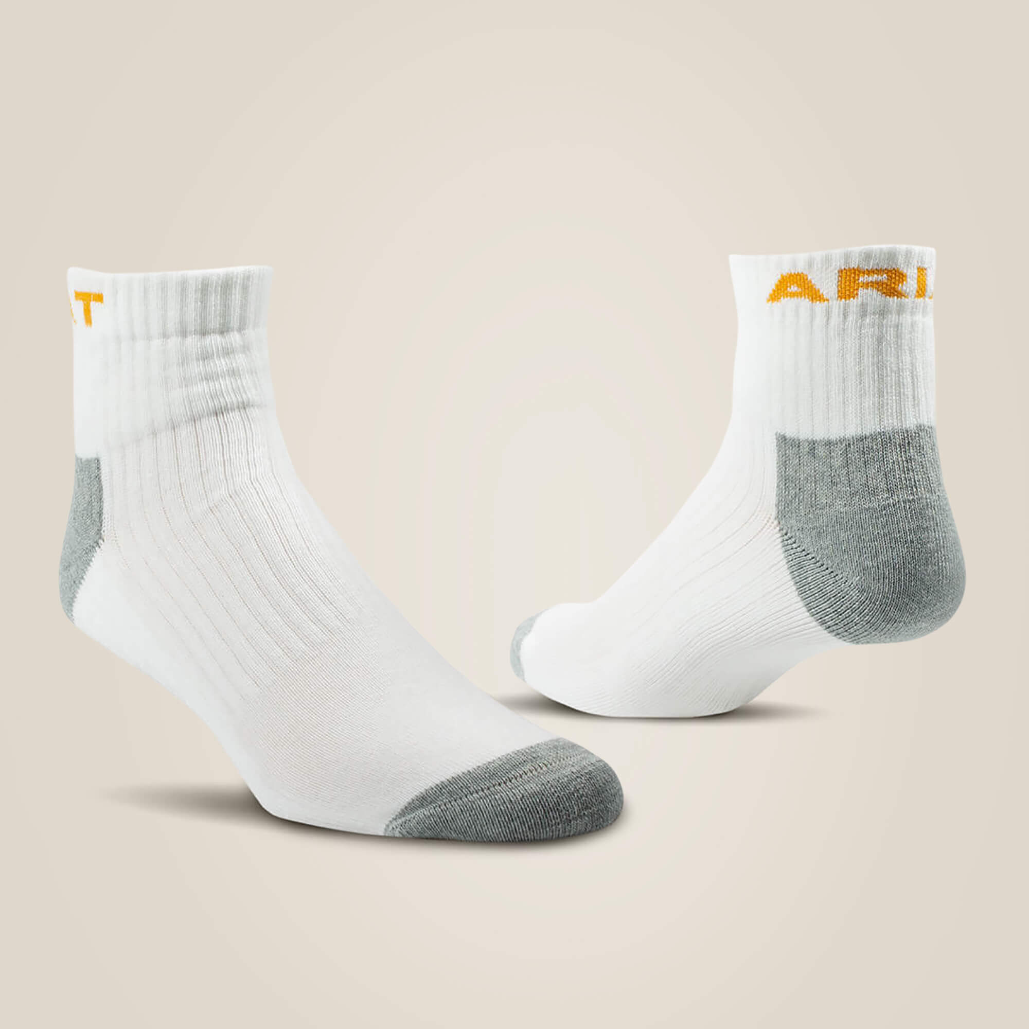 Premium Ringspun Cotton Quarter Crew Work Sock 3 Pair Pack