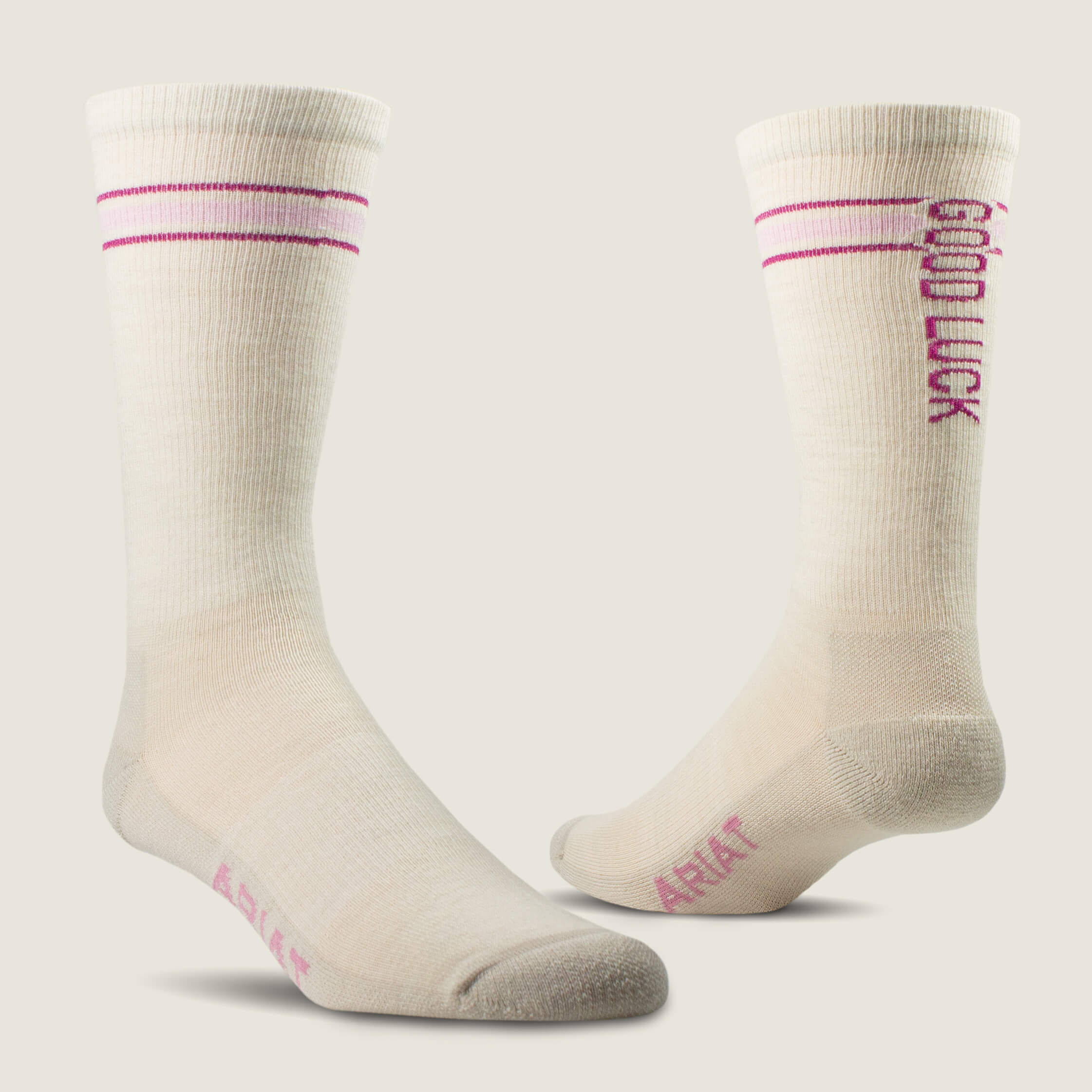 Lucky Word Mid Calf Everyday Performance Wool Sock