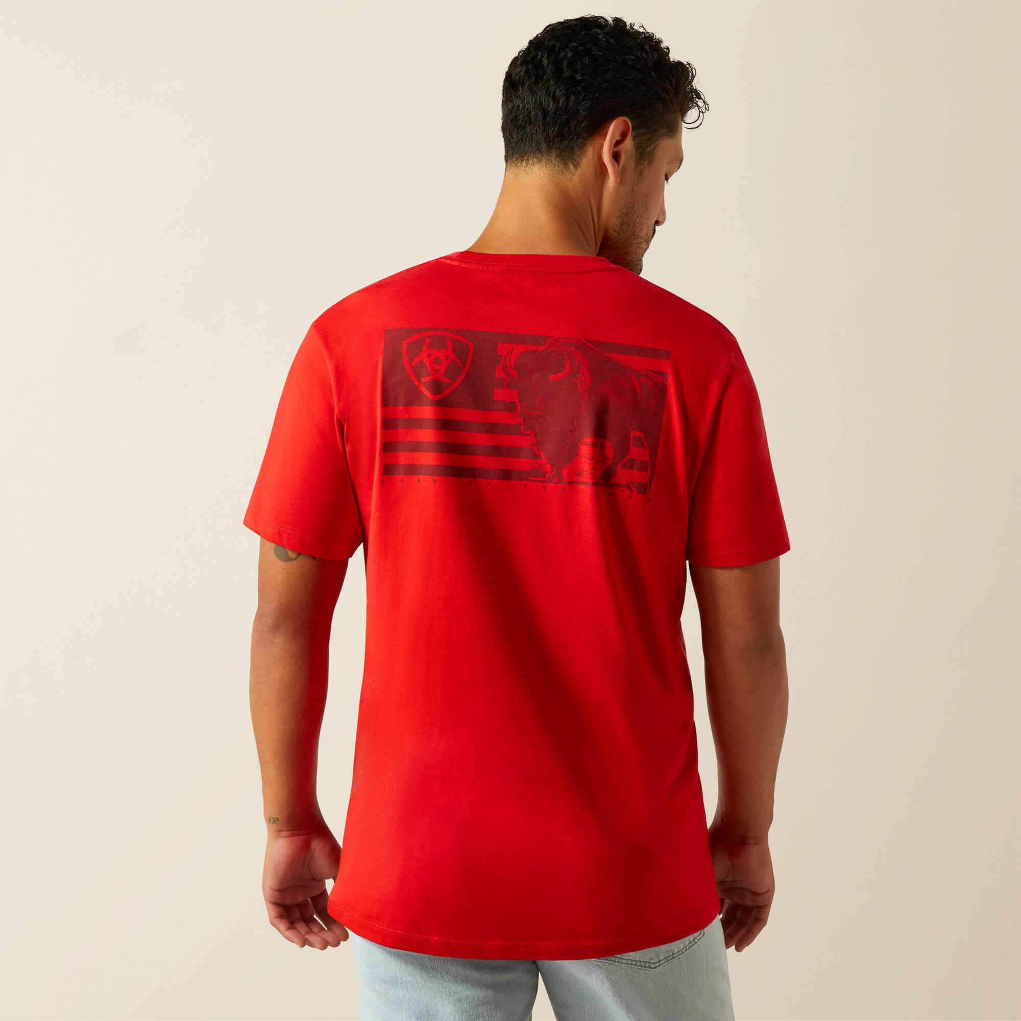 Ariat Etched Buffalo LOTF Flag T-Shirt